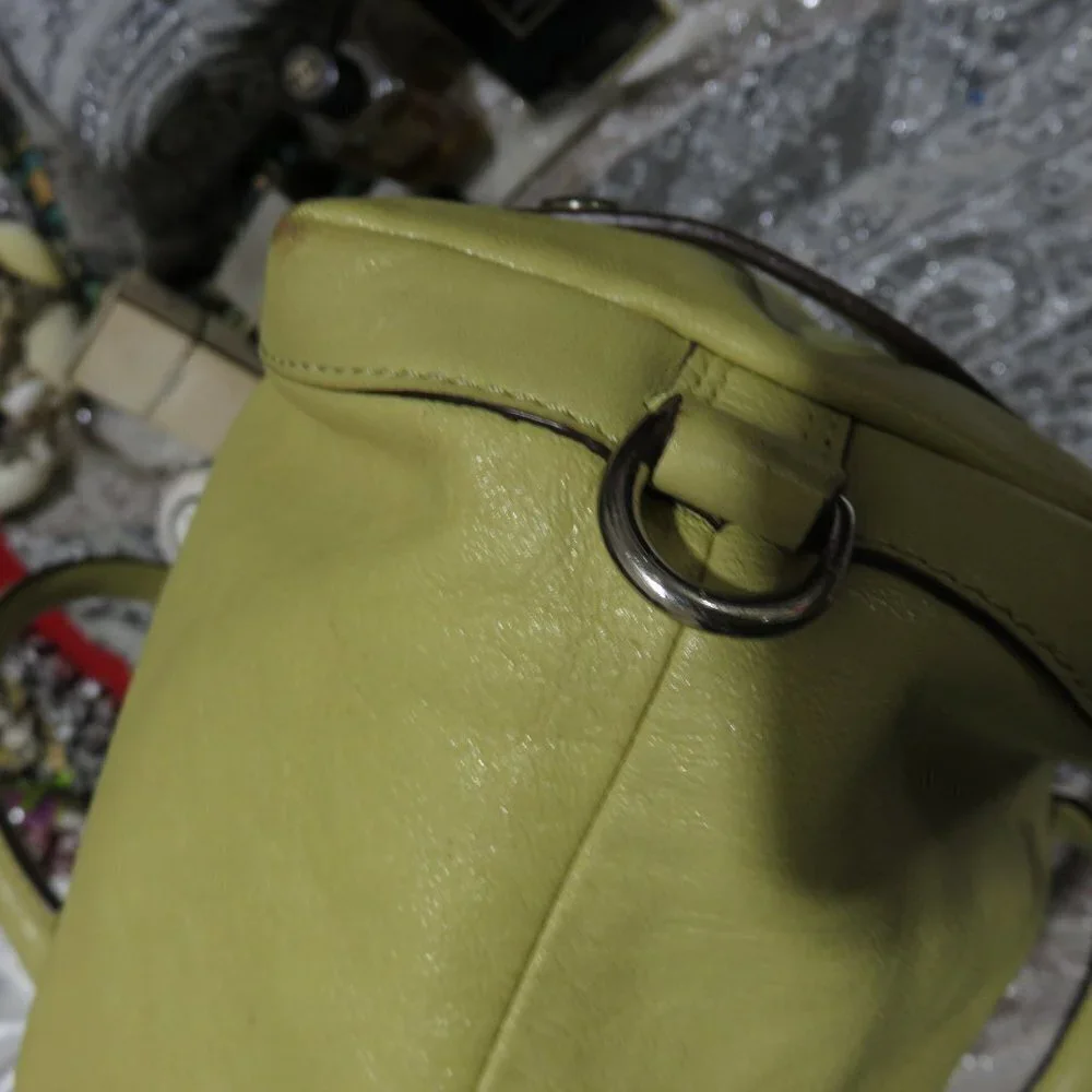 Coach Soho East West Satchel Mustard Yellow Gold Handbag Purse Tote
